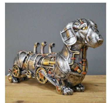 Mechanical Punk Dog Resin Crafts Decorative Ornaments