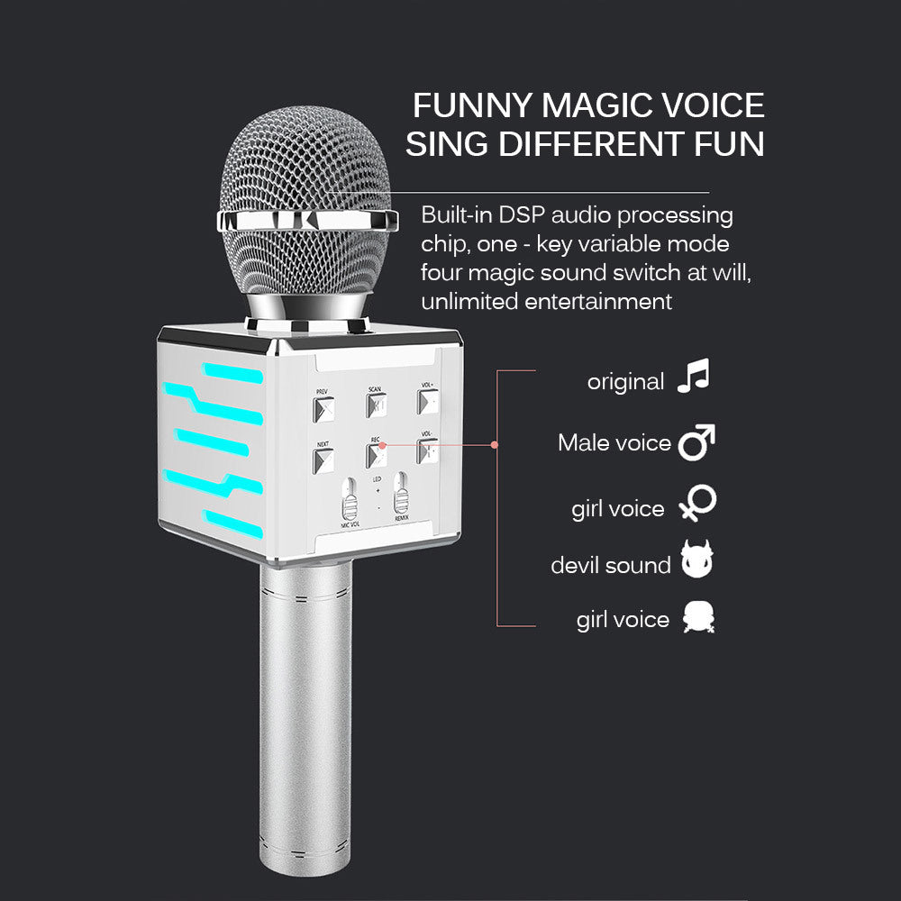 Wireless Bluetooth Condenser Microphone  Audio Integrated