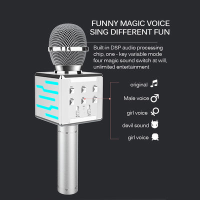 Wireless Bluetooth Condenser Microphone  Audio Integrated