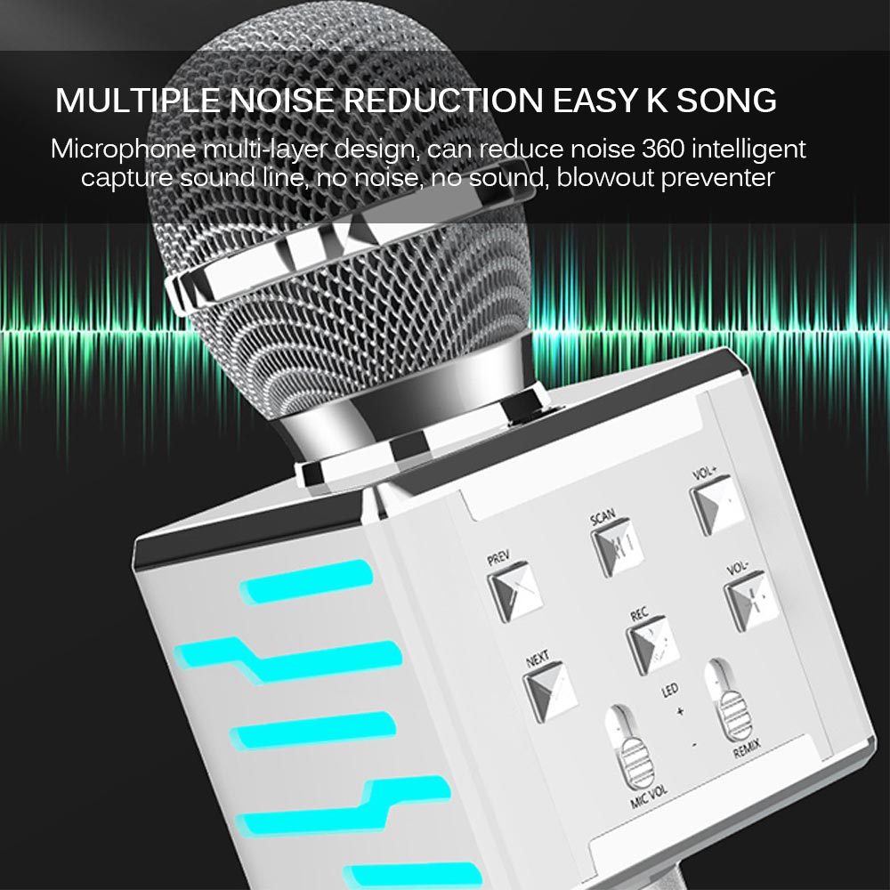 Wireless Bluetooth Condenser Microphone  Audio Integrated