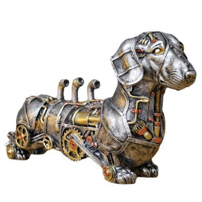 Mechanical Punk Dog Resin Crafts Desktop Window Decorative Ornament