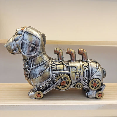 Mechanical Punk Dog Resin Crafts Desktop Window Decorative Ornament