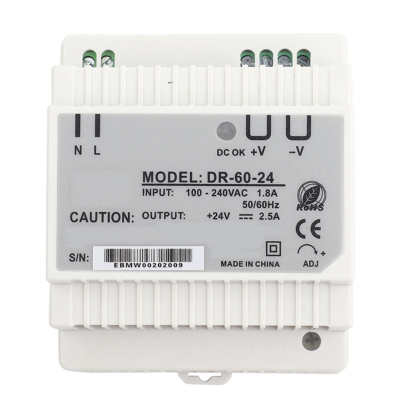 DR‑60‑24 60W Single Output 24V Din Rail Power Supply